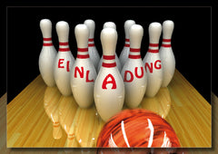 10 x  BOWLING Geburtstagseinladungen (2)