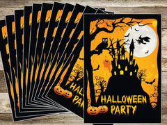 12 x  HALLOWEEN Geburtstagseinladungen