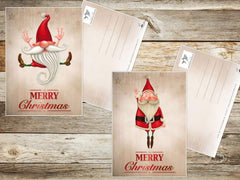 10 x  LUSTIGE WEIHNACHTSMÄNNER Weihnachtskarten
