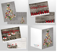 15 x  NOSTALGIE Weihnachtskarten-Set