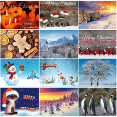 12 x  NOSTALGIE Weihnachtskarten-Set